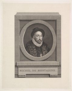 Ritratto di Michel de Montaigne 1533-1592, 1774 da Augustin de Saint Aubin