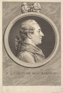 Ritratto di P. A. Caron de Beaumarchais, 1773 da Augustin de Saint Aubin