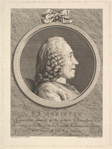 Ritratto di Pierre-Jean Mariette, 1765 da Augustin de Saint Aubin