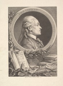 Ritratto di Simon-Nicolas-Henri Linguet da Augustin de Saint Aubin