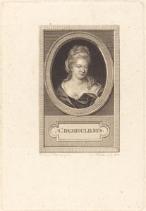 Antoinette du Ligier de La Garde Deshoulieres da Augustin de Saint Aubin after Elisabeth Sophie Cheron