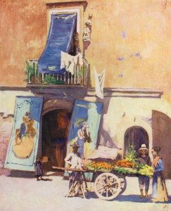 Scena di strada, La Marina, Napoli da Augustine Fitzgerald