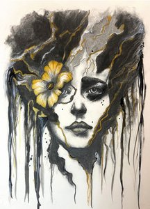 Ritratto "Golden Bloom" da Augustus Caelthorne