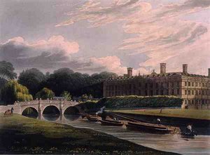 Esterno del Clare Hall, Cambridge, da 