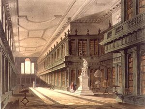 Interno della Biblioteca del All Souls College, illustrazione dalla 