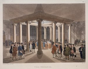 Borsa del carbone, Londra da Augustus Charles Pugin, Thomas Rowlandson