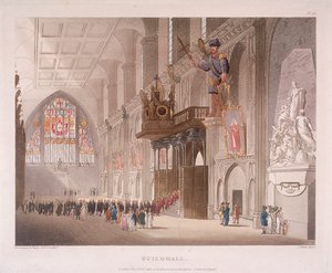 Guildhall, Londra, 1808 da Augustus Charles Pugin, Thomas Rowlandson