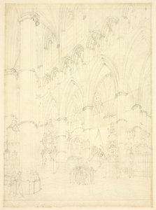 Navata Nord, Abbazia di Westminster da Augustus Charles Pugin