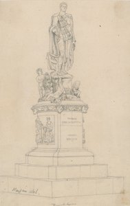 Statua di Frances, Duca di Bedford, in Russell Square, Londra da Augustus Charles Pugin