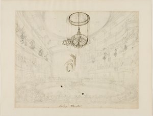 Studio per il teatro di Astley (recto); Studio per i ciambellani di cristallo nell