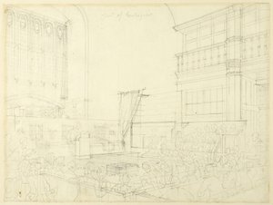 Studio per la Corte dello Scacchiere, da Microcosmo di Londra da Augustus Charles Pugin
