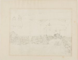 Studio per la sala da pranzo, manicomio da Augustus Charles Pugin