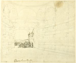 Studio per il Drurylane Theater, da Microcosmo di Londra da Augustus Charles Pugin