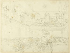Studio per il Foundling Hospital, la cappella, da Microcosmo di Londra da Augustus Charles Pugin