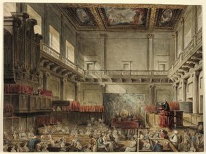 Studio per la Cappella Reale, Whitehall, in Micocosm of London da Augustus Charles Pugin