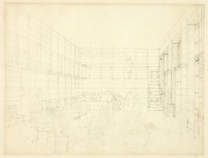 Studio per Royal Institution, Albemarle Street, da Microcosm of London da Augustus Charles Pugin