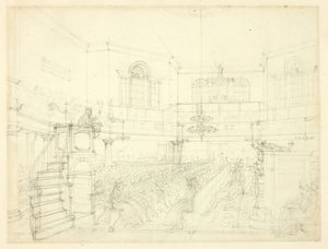 Studio per la Cappella Magdalen, da Microcosmo di Londra da Augustus Charles Pugin