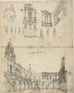 Studio per La Borsa Reale, da Microcosmo di Londra da Augustus Charles Pugin