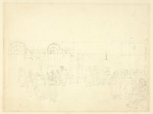 Studio per Watch House, St. Mary Le Bone, da Microcosmo di Londra da Augustus Charles Pugin