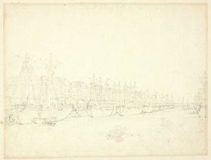 Studio per West India Docks, da Microcosm of London da Augustus Charles Pugin