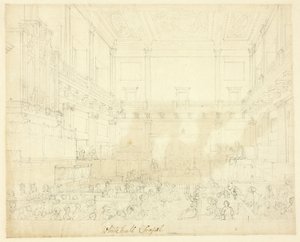 Studio per la Cappella di Whitehall, da Microcosm of London da Augustus Charles Pugin