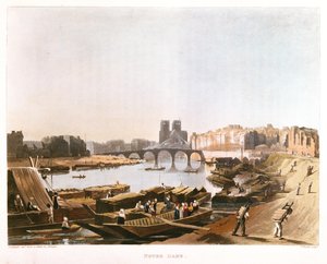Notre Dame, Ile de la Cité, Ile Saint Louis e il Pont de la Tournelle, 1821