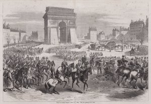 Truppe tedesche che entrano a Parigi dopo la fine della guerra franco-prussiana da Augustus J. Beck