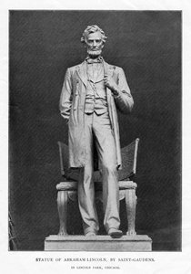 Statua di Abraham Lincoln, Lincoln Park, Chicago, 1887 da Augustus Saint Gaudens