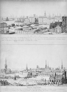 Città cattolica nel 1440 e la stessa città nel 1840