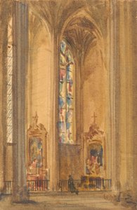 Interno di una chiesa gotica da Augustus Welby Northmore Pugin