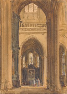 Interno di una chiesa gotica da Augustus Welby Northmore Pugin