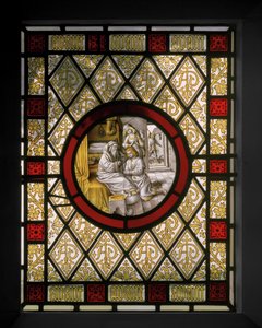 Finestra della biblioteca con tondo olandese, c.1844 da Augustus Welby Northmore Pugin