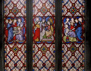 Resurrezione di Lazzaro, le Marie al sepolcro e la resurrezione della figlia di Giairo (dettaglio) da Augustus Welby Northmore Pugin