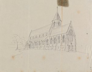 Schizzo di una chiesa gotica