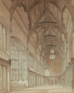 Interno di una sala del college da Augustus Welby Pugin