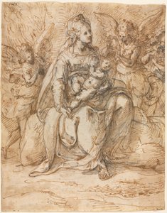 Madonna col Bambino e angeli, fine 1500