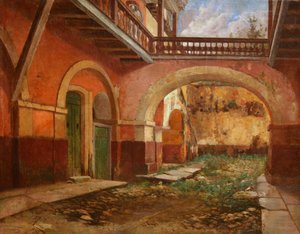 Il cortile della "Casa dos Contos" a Ouro Preto