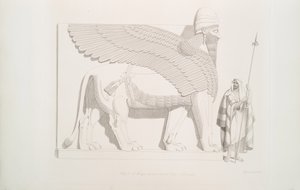 Un leone alato con testa umana da Nimroud [Calah], 1849