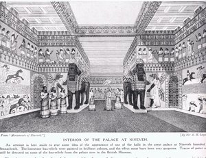 Interno del Palazzo di Ninive, illustrazione da 