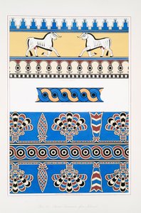 Ornamenti dipinti da Nimroud [Calah] da Austen Henry Layard