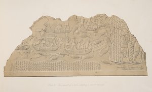 La conquista di una tribù che abita una palude (Kouyunjik), dai Monumenti di Ninive, pub. 1849 da Austen Henry Layard