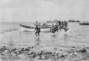 Soldati australiani che guadano l