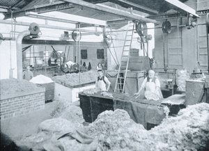 Interno di un mulino per cappelli, Victoria, c.1900, da 