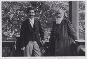 Compositori Johann Strauss il Giovane e Johannes Brahms, Vienna