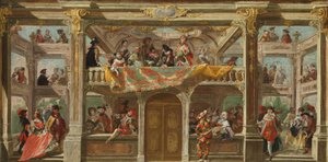 Un Ballo in Maschera in Boemia, c.1748 da Austrian School