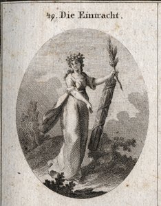 Allegoria della concordia rappresentata con una corona di melograni, emblema dell