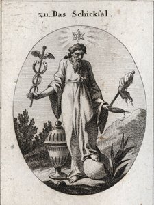 Allegoria del destino. Una stella sopra di essa riflette i rapporti dell