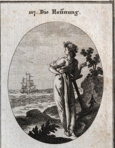 Allegoria della speranza si appoggia su un