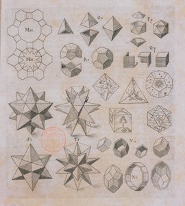 Forme geometriche, da Harmonices Mundi di Johannes Kepler (1571-1630) pubblicato a Linz, 1619 da Austrian School