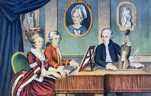 La famiglia Mozart nel 1780-81 da Austrian School
